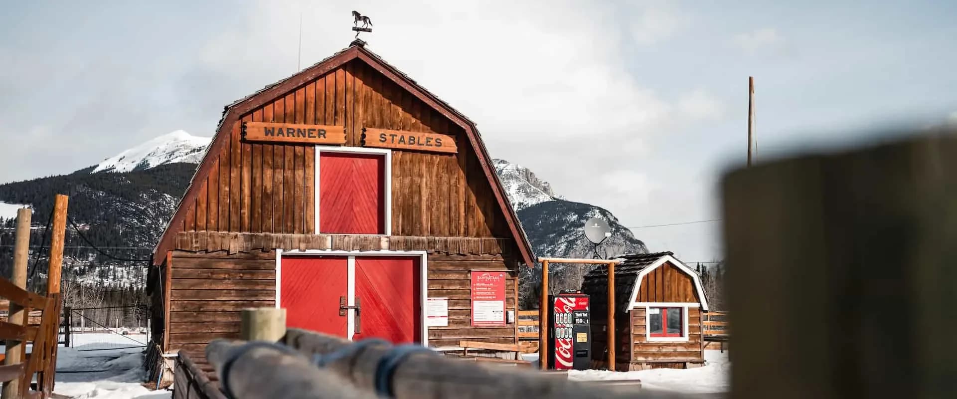 Banff Trail Riders Stables in Winter